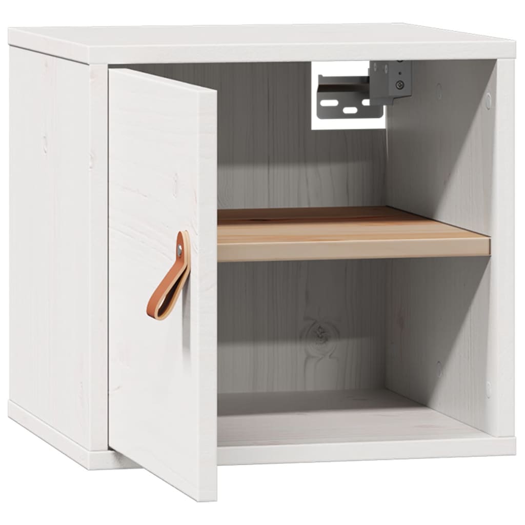 Wandschrank Weiß 31,5x30x30 cm Massivholz Kiefer