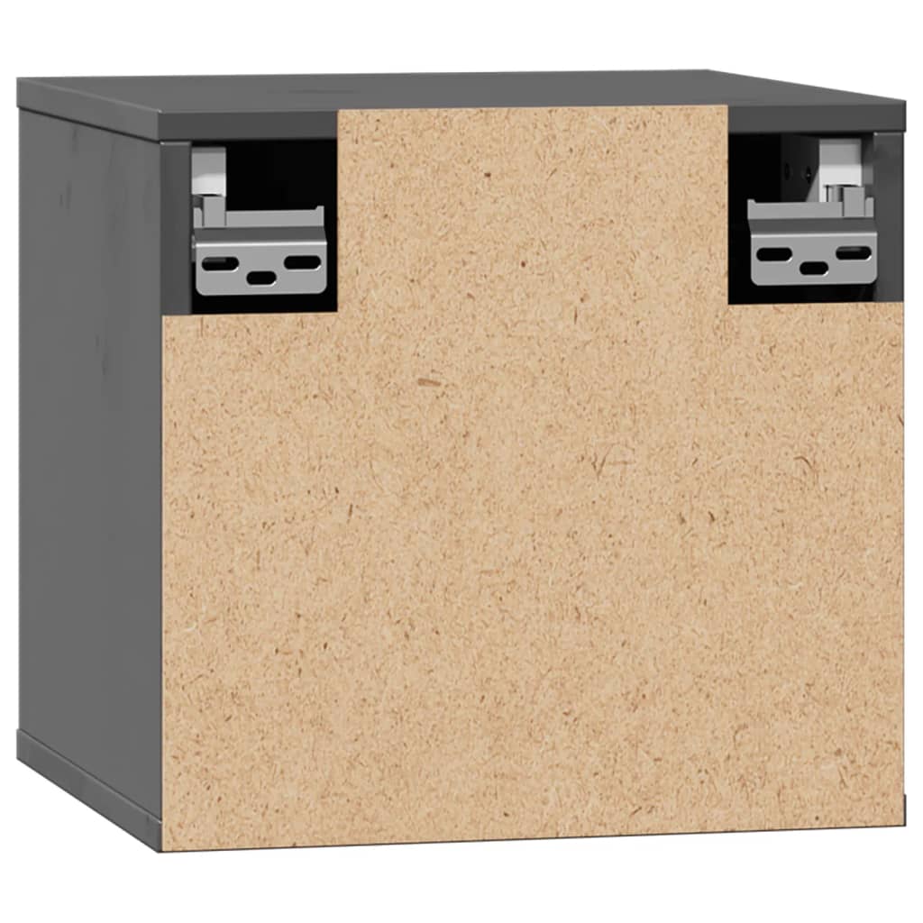 Wandschrank Grau 31,5x30x30 cm Massivholz Kiefer