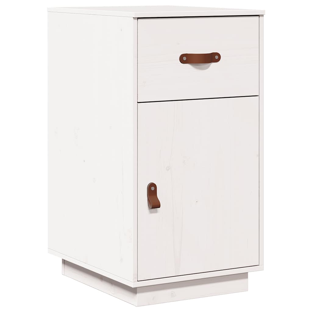 Schreibtisch-Schrank Weiß 40x50x75 cm Massivholz Kiefer
