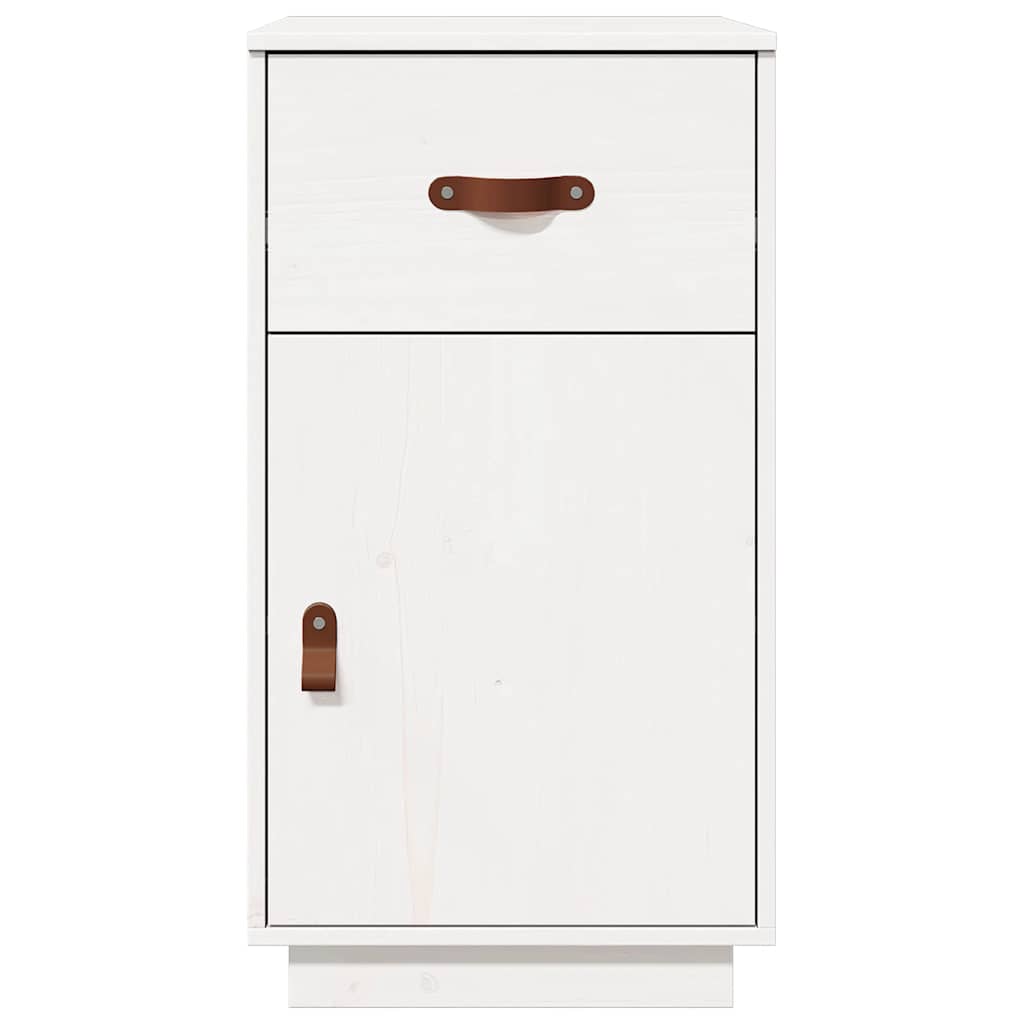 Schreibtisch-Schrank Weiß 40x50x75 cm Massivholz Kiefer