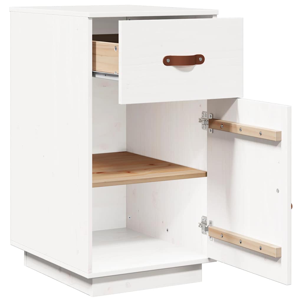 Schreibtisch-Schrank Weiß 40x50x75 cm Massivholz Kiefer