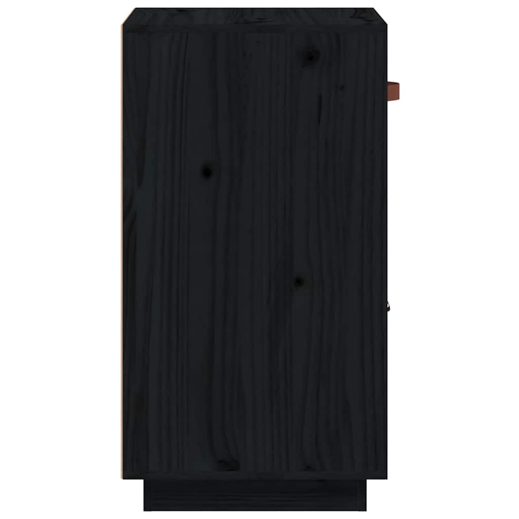 Sideboard Schwarz 34x40x75 cm Massivholz Kiefer