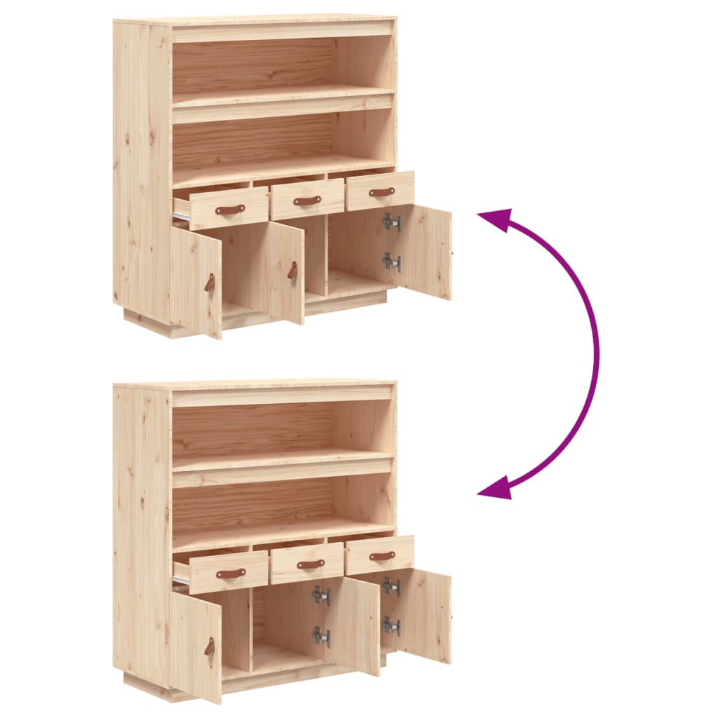 Highboard 100x40x108,5 cm Massivholz Kiefer