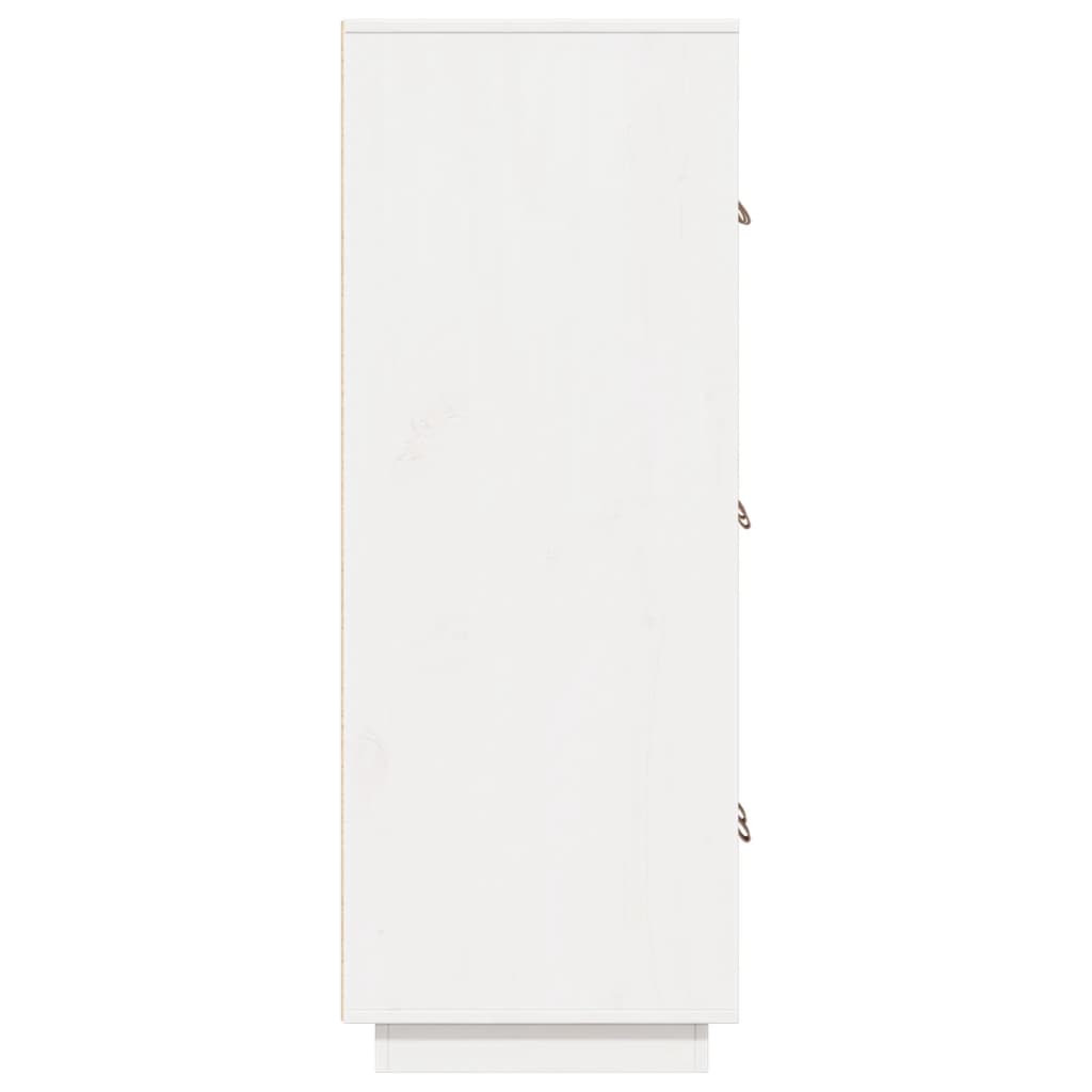 Highboard Weiß 67x40x108,5 cm Massivholz Kiefer