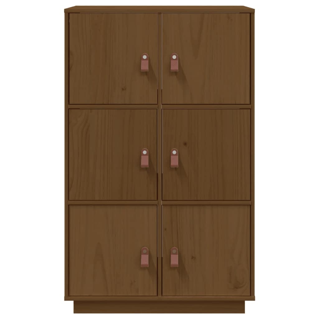 Highboard Honigbraun 67x40x108,5 cm Massivholz Kiefer