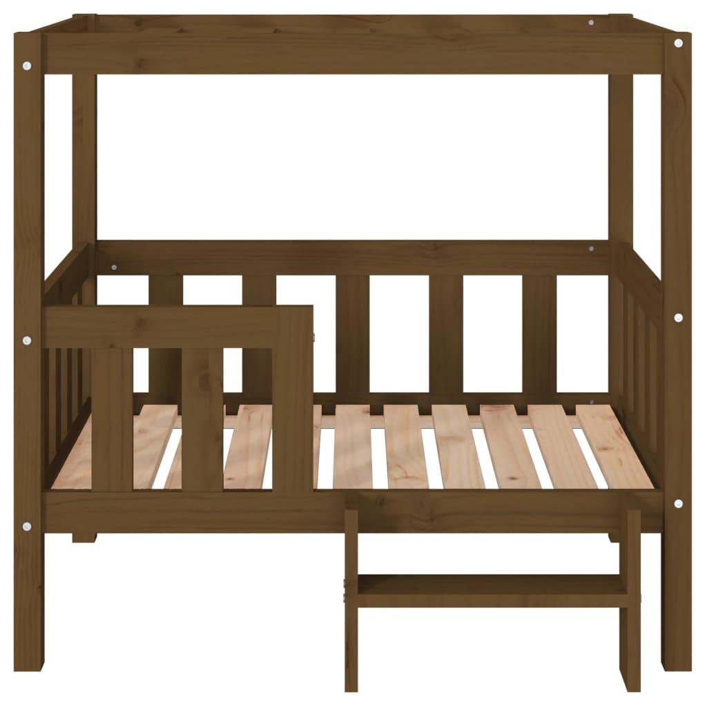 Hundebett Honigbraun 95,5x73,5x90 cm Massivholz Kiefer