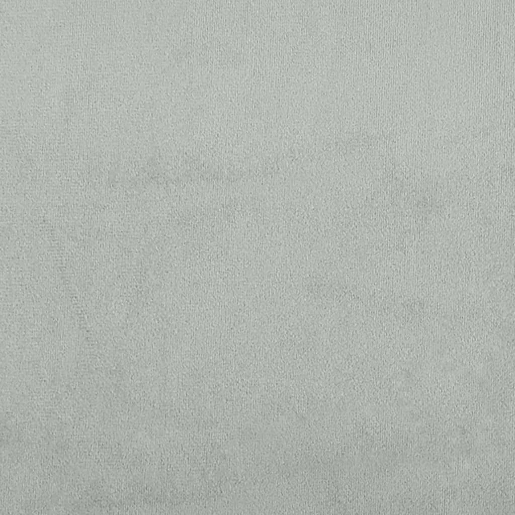 Sitzbank Hellgrau 110x45x60 cm Samt