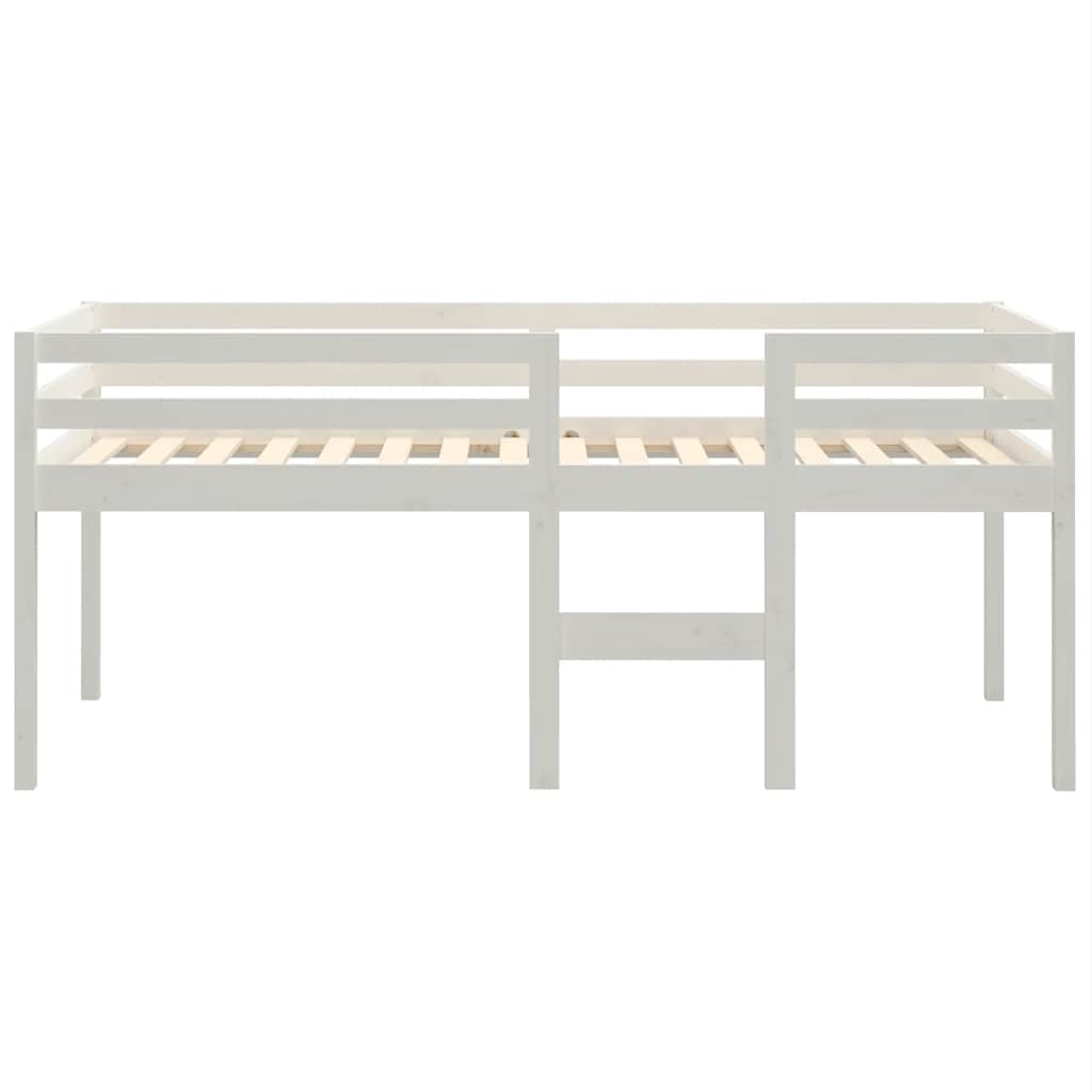 Hochbett Weiß 80x200 cm Massivholz Kiefer