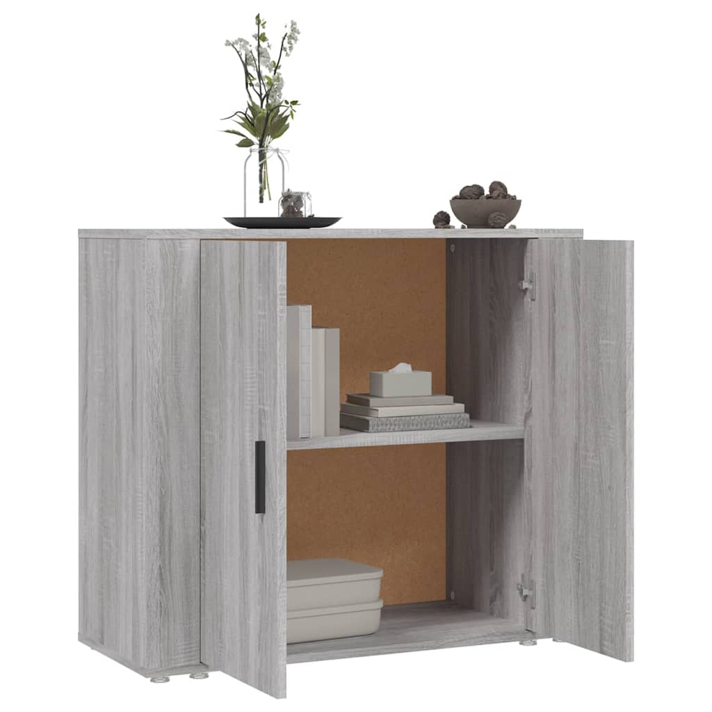 Sideboard Grau Sonoma 80x33x70 cm Holzwerkstoff