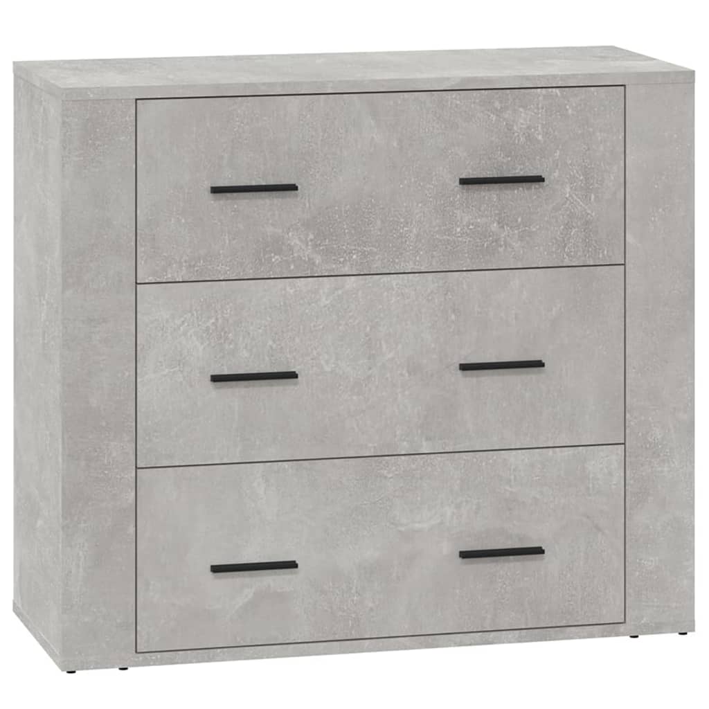 Sideboard Betongrau 80x33x70 cm Holzwerkstoff