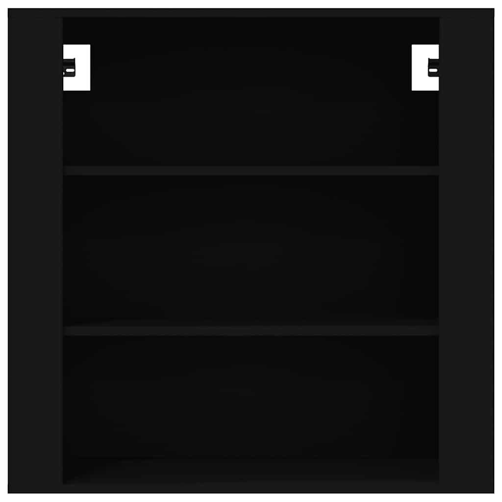 Wandschrank Schwarz 80x33x80 cm Holzwerkstoff