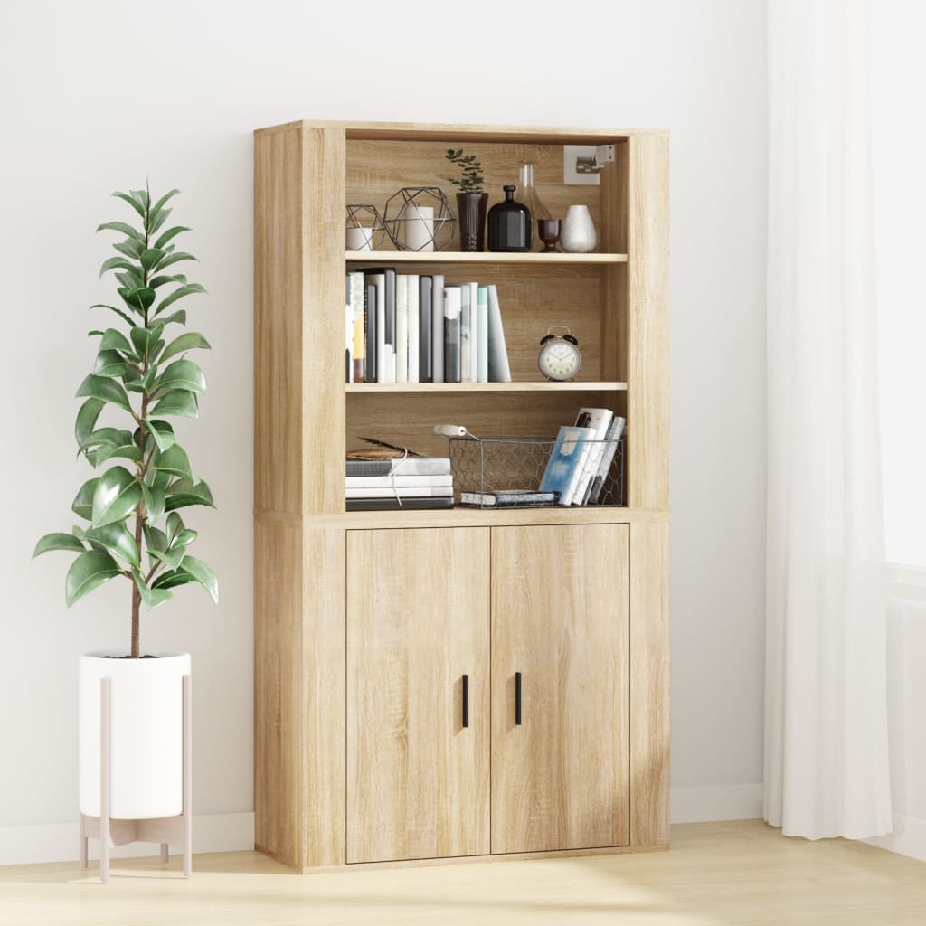 Wandschrank Sonoma-Eiche 80x33x80 cm Holzwerkstoff