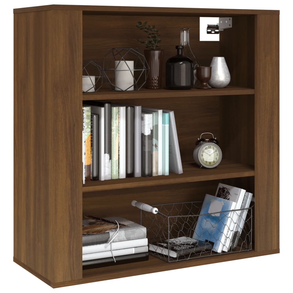 Wandschrank Braun Eichen-Optik 80x33x80 cm Holzwerkstoff