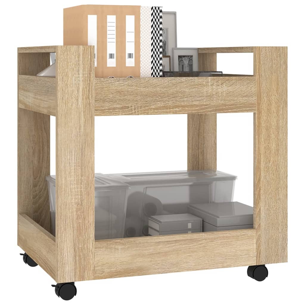 Bürowagen Sonoma-Eiche 60x45x60 cm Holzwerkstoff