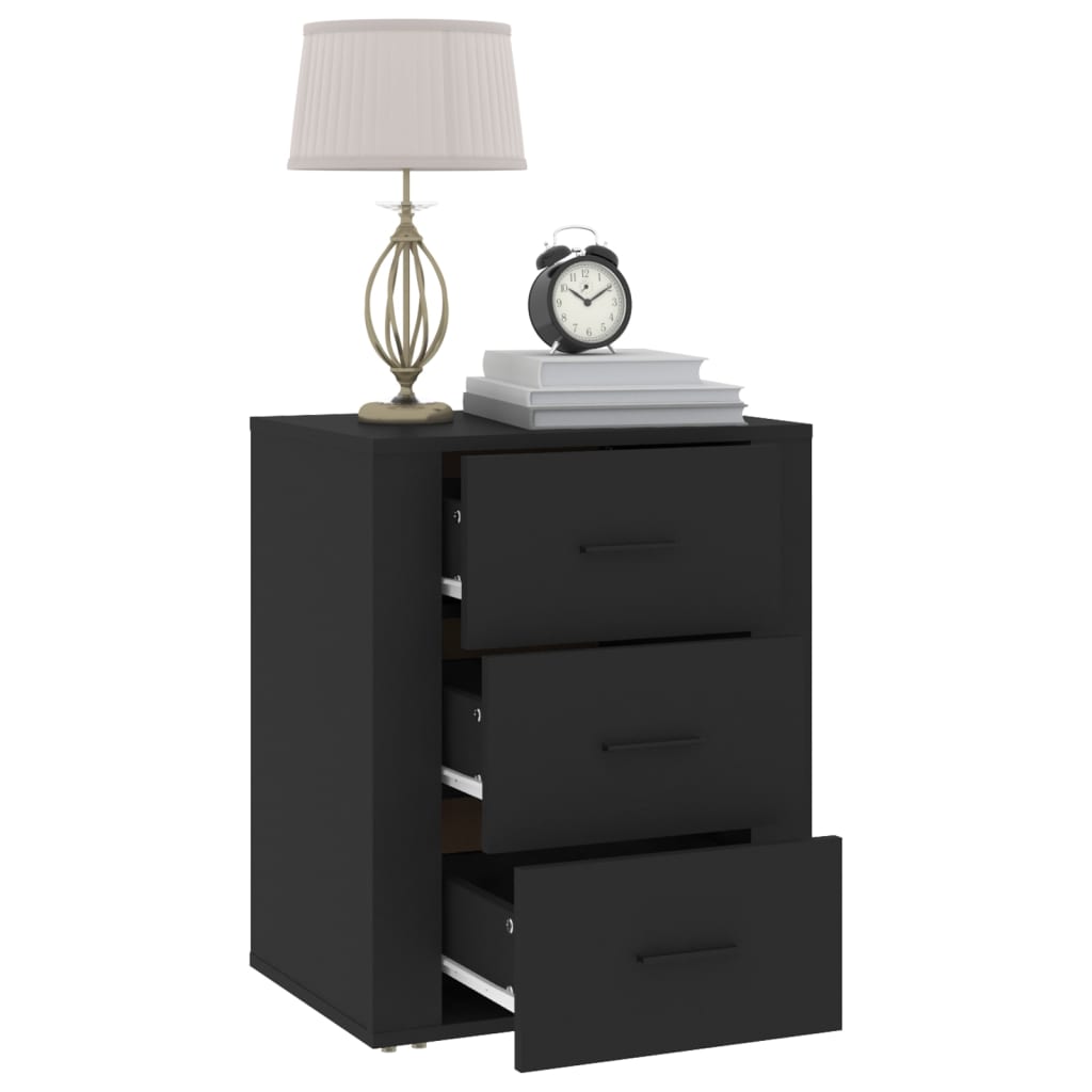 Nachttisch Schwarz 50x36x60 cm Holzwerkstoff