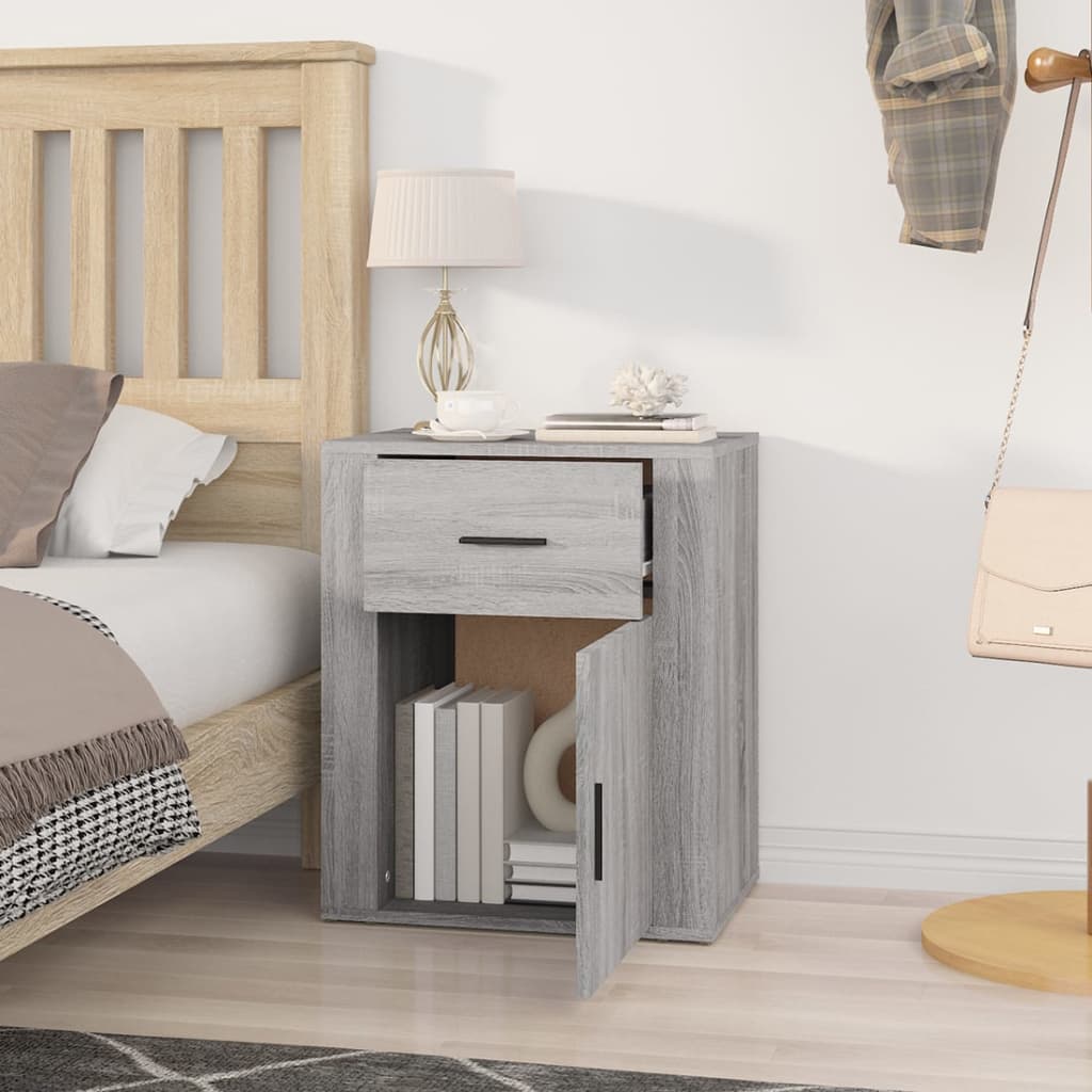 Nachttisch Grau Sonoma 50x36x60 cm Holzwerkstoff