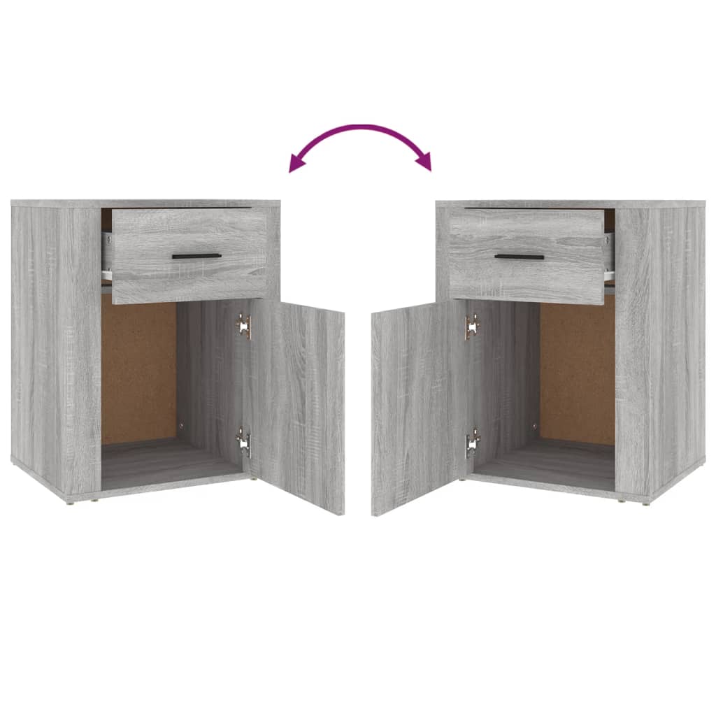 Nachttisch Grau Sonoma 50x36x60 cm Holzwerkstoff