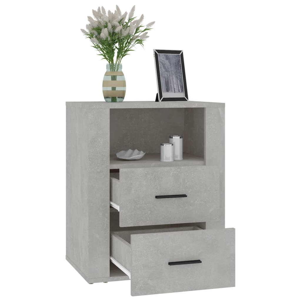 Nachttisch Betongrau 50x36x60 cm Holzwerkstoff