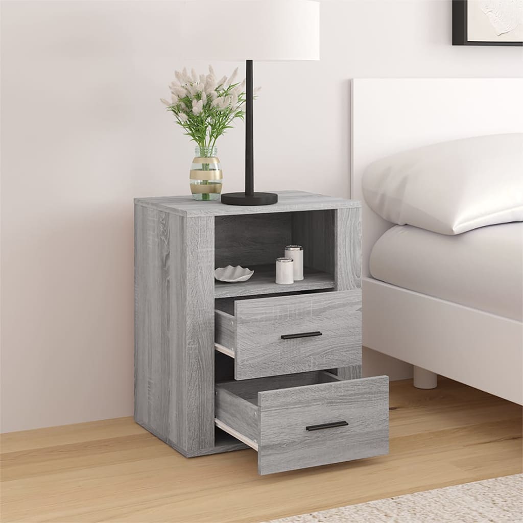 Nachttisch Grau Sonoma 50x36x60 cm Holzwerkstoff
