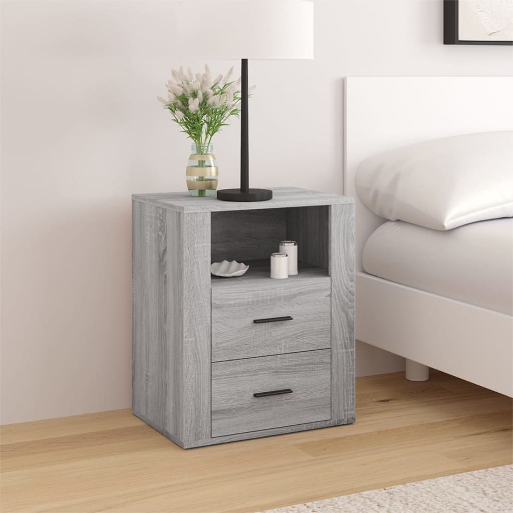 Nachttisch Grau Sonoma 50x36x60 cm Holzwerkstoff