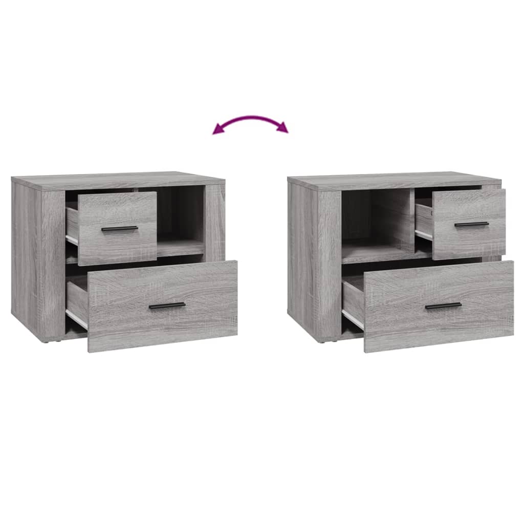 Nachttisch Grau Sonoma 60x36x45 cm Holzwerkstoff