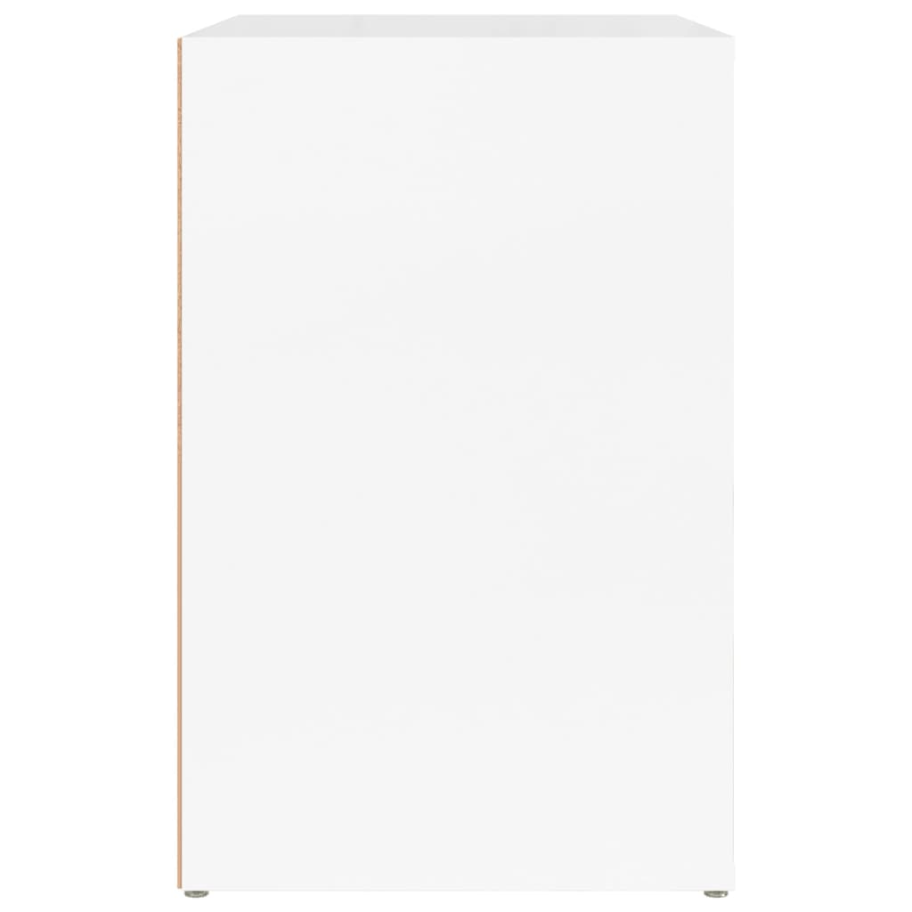 Schuhschrank Hochglanz-Weiß 130x35x54 cm Holzwerkstoff