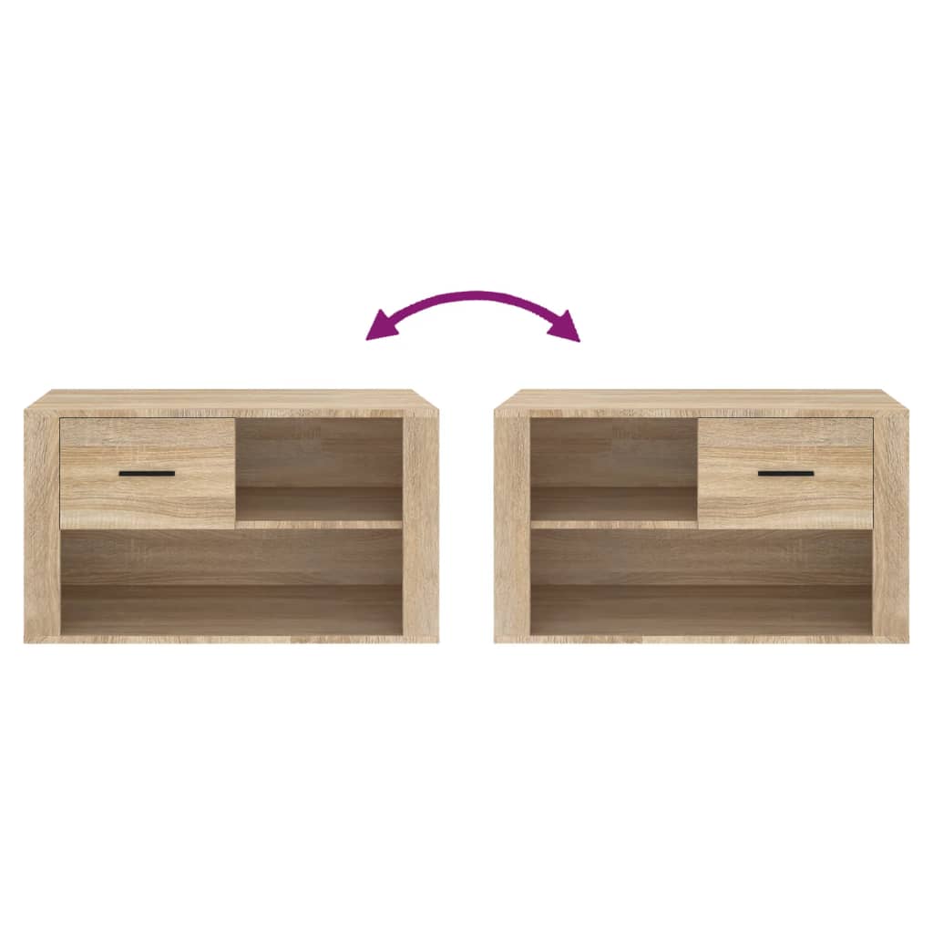 Schuhschrank Sonoma-Eiche 80x35x45 cm Holzwerkstoff