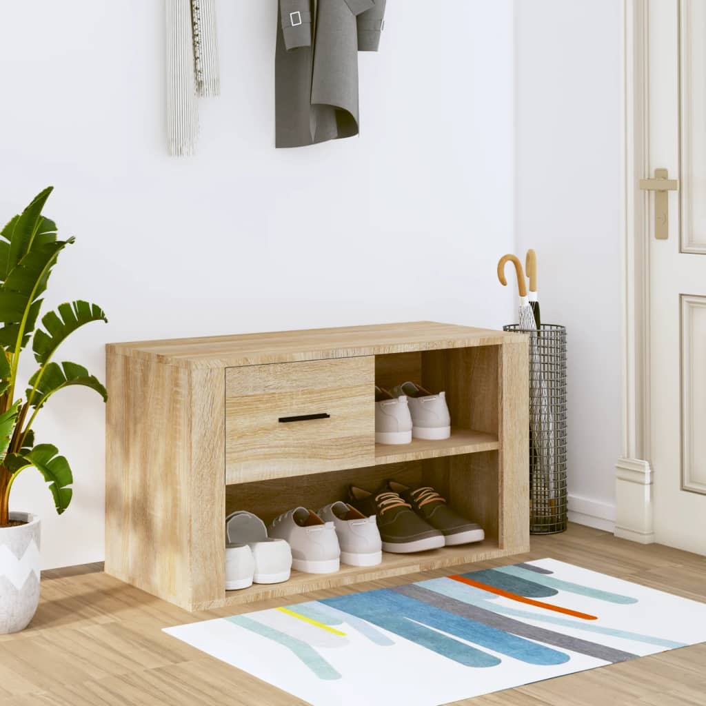 Schuhschrank Sonoma-Eiche 80x35x45 cm Holzwerkstoff