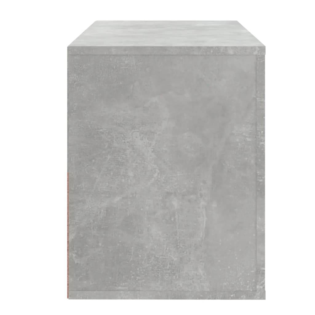 Schuhschrank Betongrau 80x35x45 cm Holzwerkstoff
