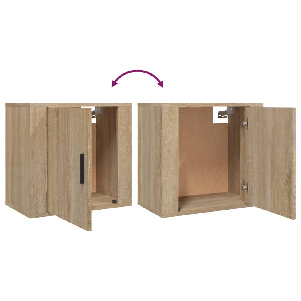 Wand-Nachttische 2 Stk. Sonoma-Eiche 50x30x47 cm