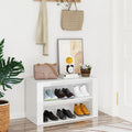 Schuhregal Hochglanz-Weiß 75x35x45 cm Holzwerkstoff