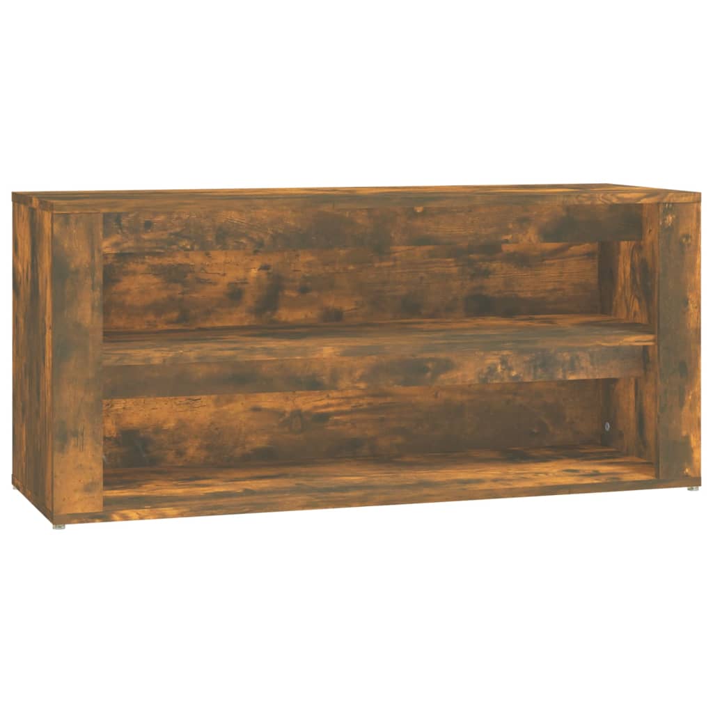 Schuhregal Räuchereiche 100x35x45 cm Holzwerkstoff
