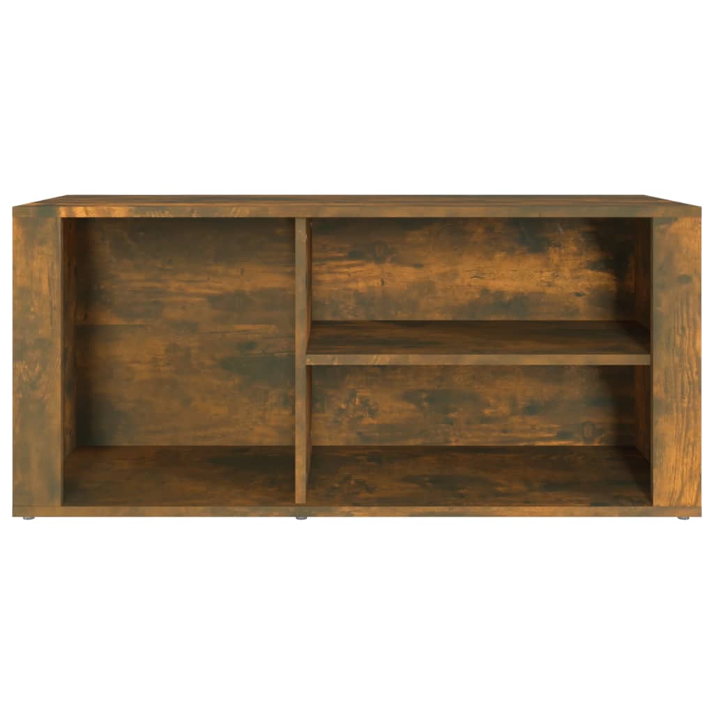 Schuhregal Räuchereiche 100x35x45 cm Holzwerkstoff