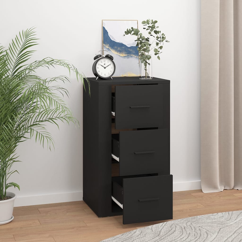 Sideboard Schwarz 40x33x70 cm Holzwerkstoff