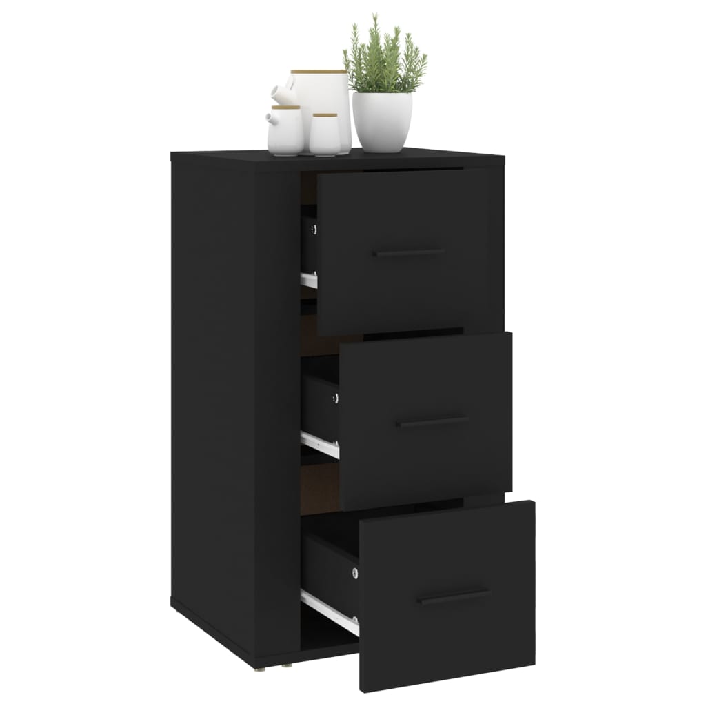 Sideboard Schwarz 40x33x70 cm Holzwerkstoff