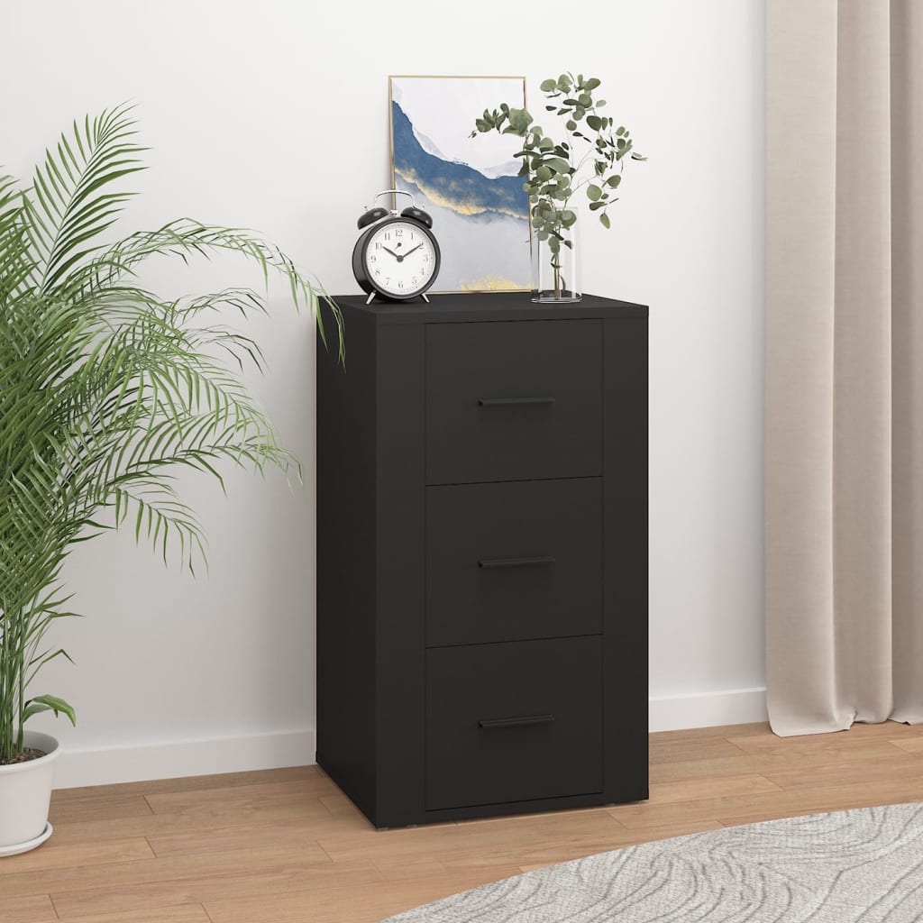 Sideboard Schwarz 40x33x70 cm Holzwerkstoff