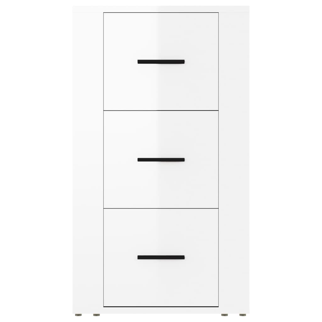 Sideboard Hochglanz-Weiß 40x33x70 cm Holzwerkstoff