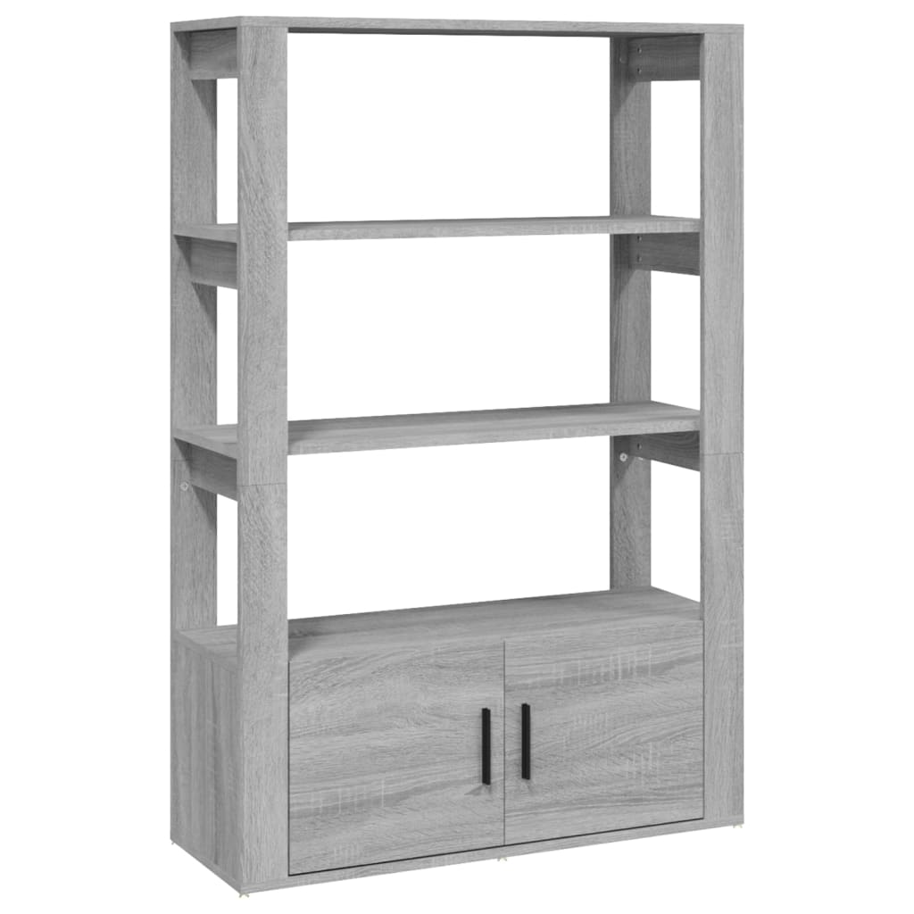 Sideboard Grau Sonoma 80x30x119,5 cm Holzwerkstoff