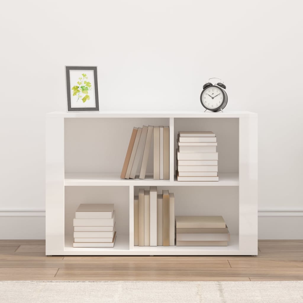 Sideboard Hochglanz-Weiß 80x30x54 cm Holzwerkstoff