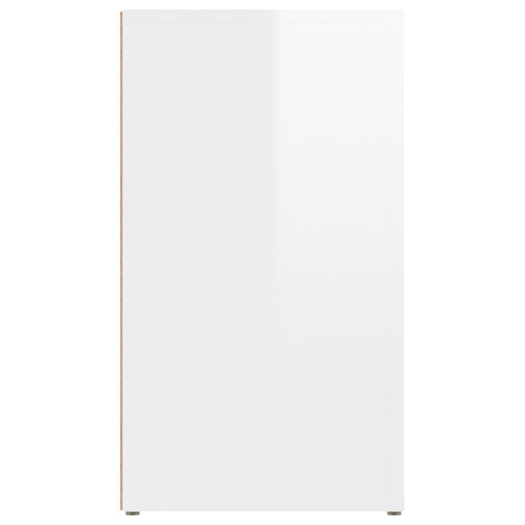 Sideboard Hochglanz-Weiß 80x30x54 cm Holzwerkstoff