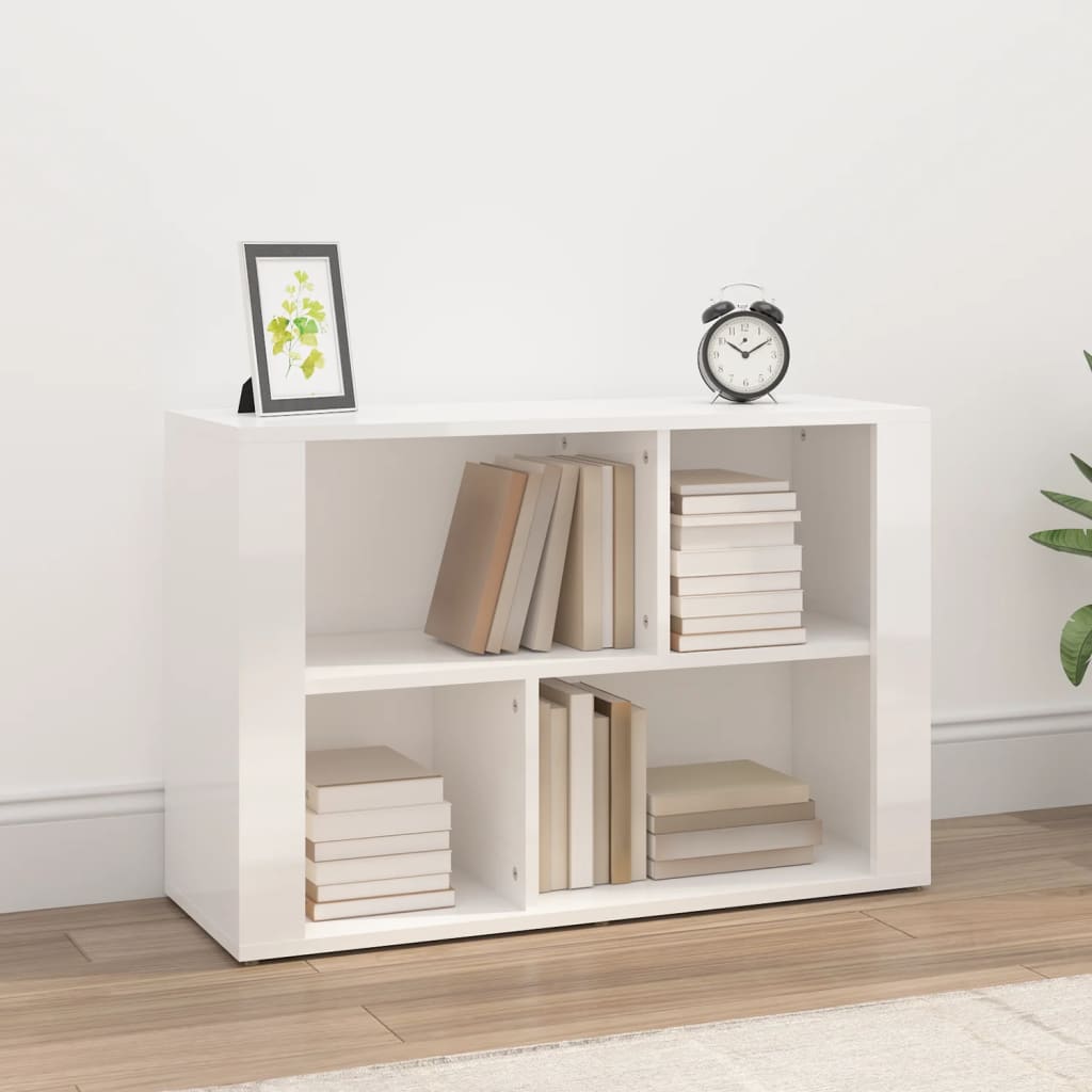 Sideboard Hochglanz-Weiß 80x30x54 cm Holzwerkstoff
