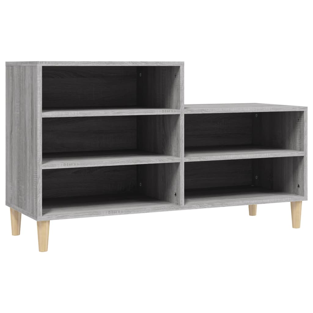 Schuhregal Grau Sonoma 102x36x60 cm Holzwerkstoff