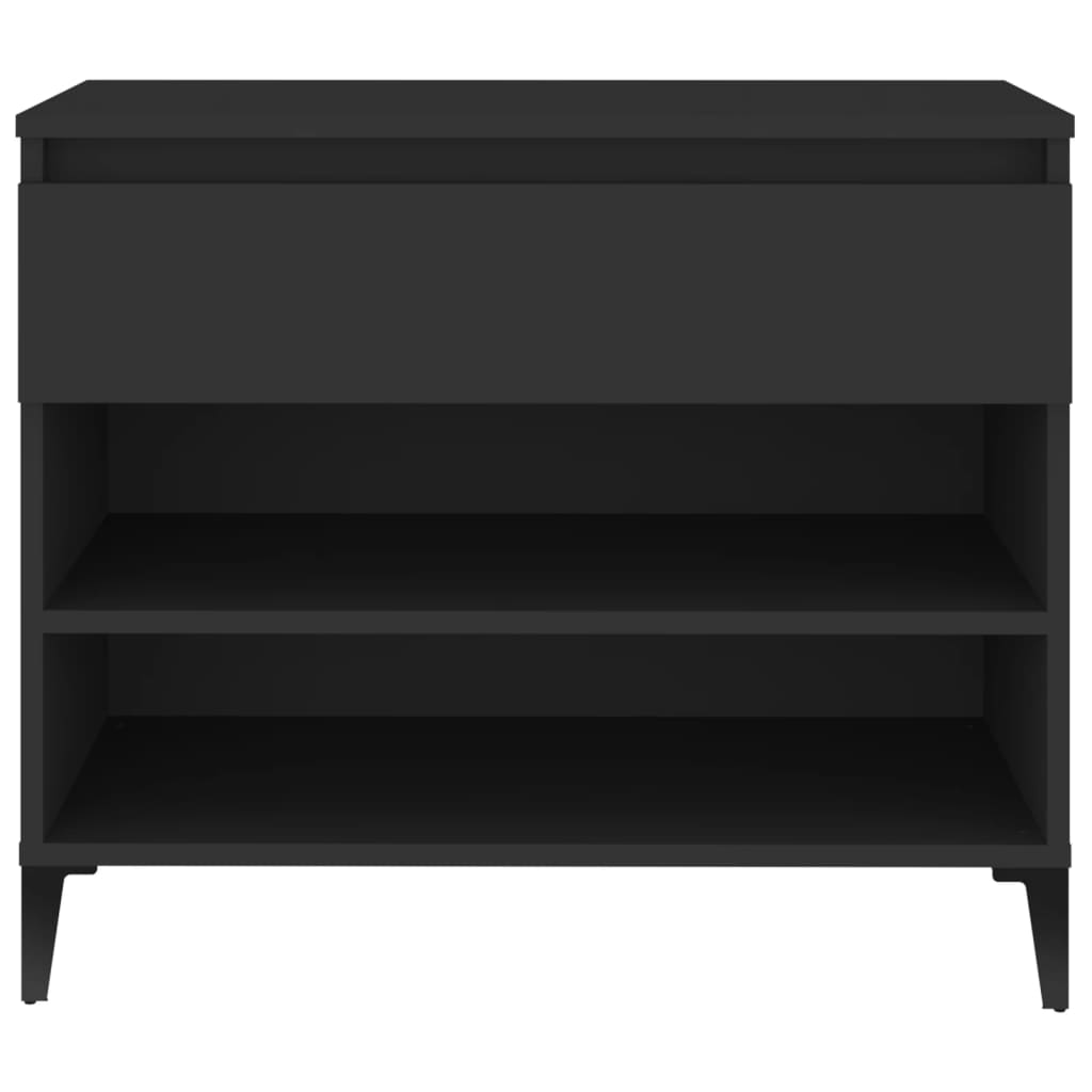 Schuhregal Schwarz 70x36x60 cm Holzwerkstoff