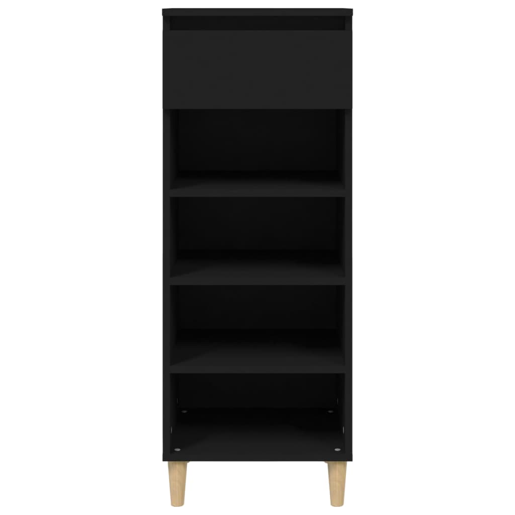 Schuhschrank Schwarz 40x36x105 cm Holzwerkstoff