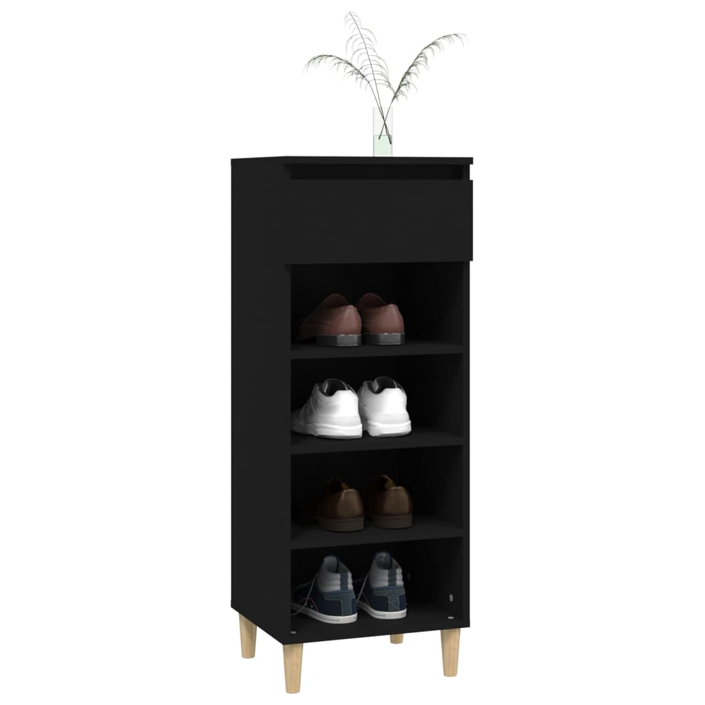 Schuhschrank Schwarz 40x36x105 cm Holzwerkstoff