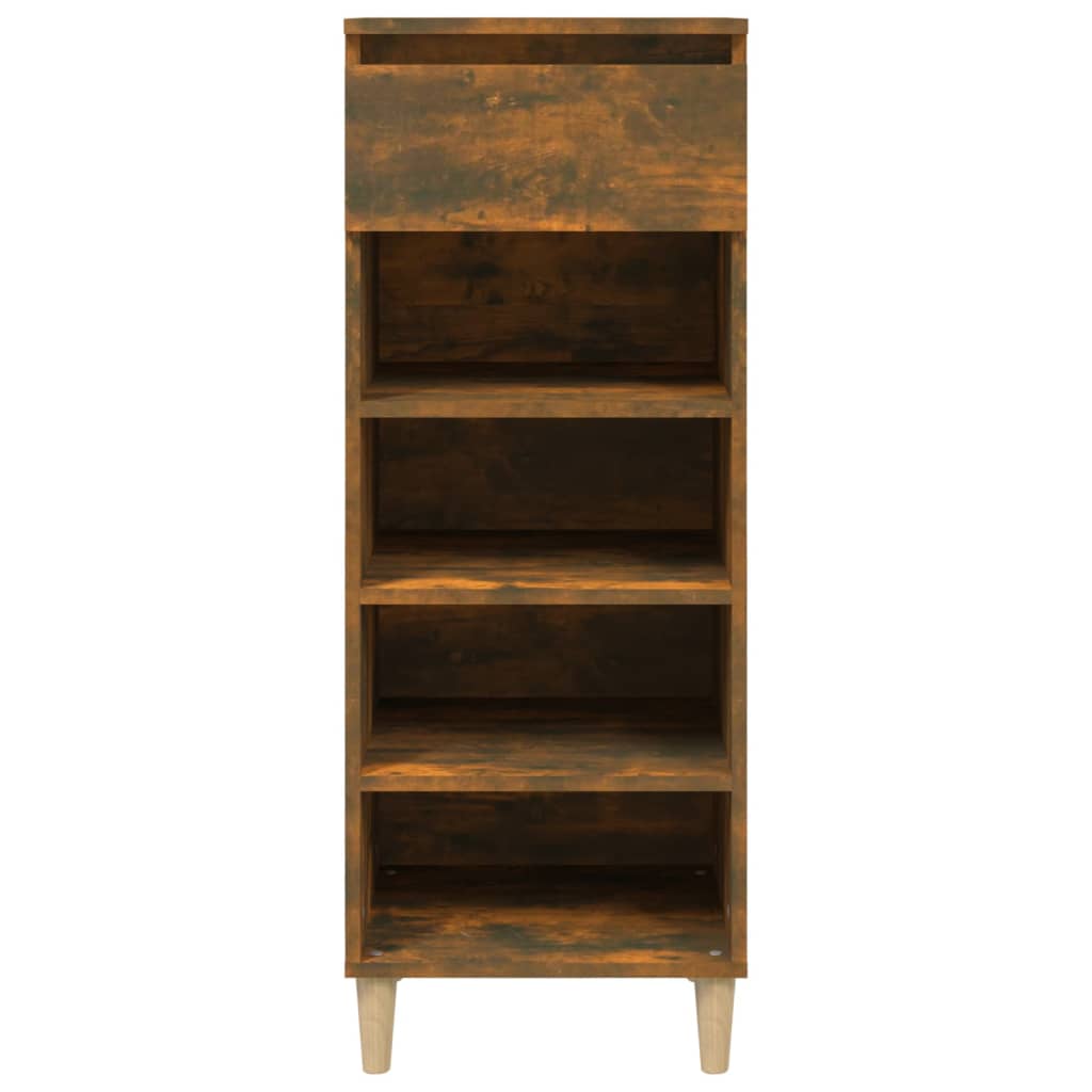Schuhschrank Räuchereiche 40x36x105 cm Holzwerkstoff