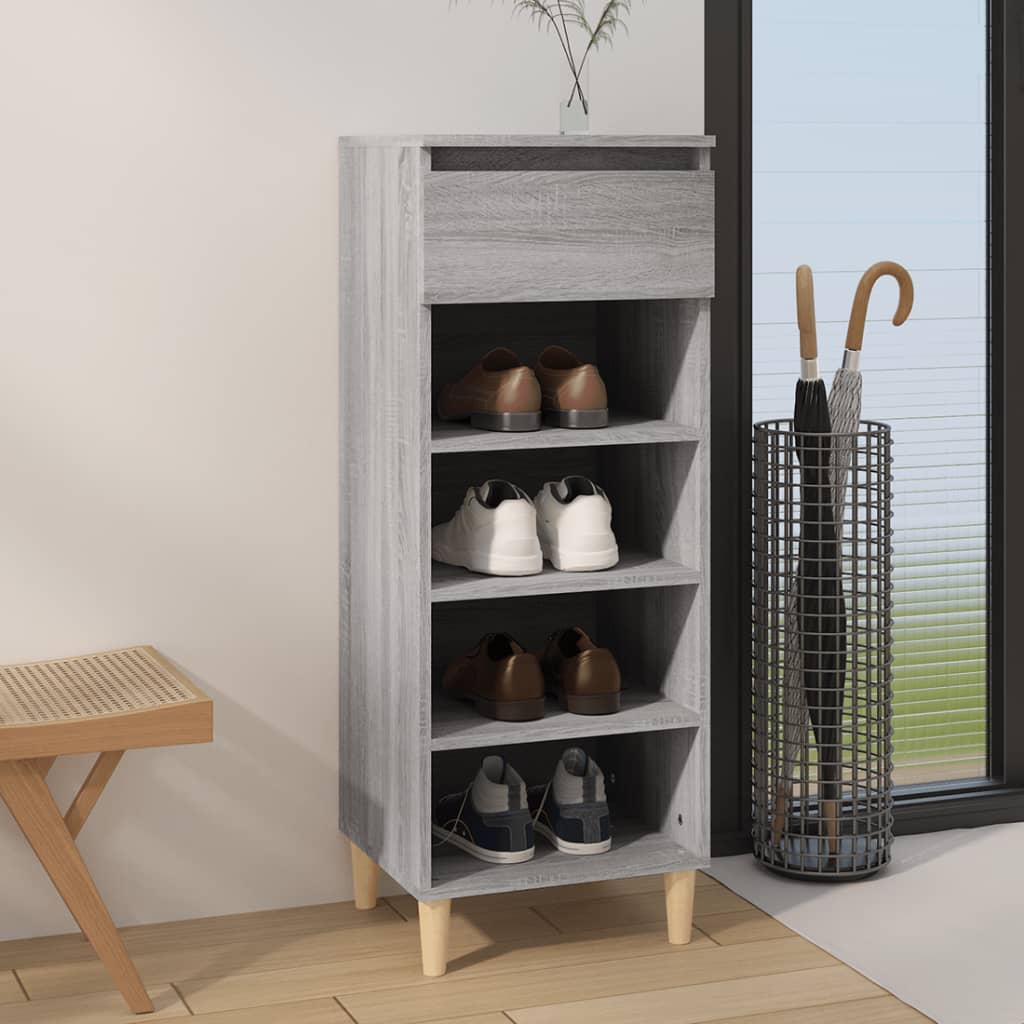 Schuhschrank Grau Sonoma 40x36x105 cm Holzwerkstoff