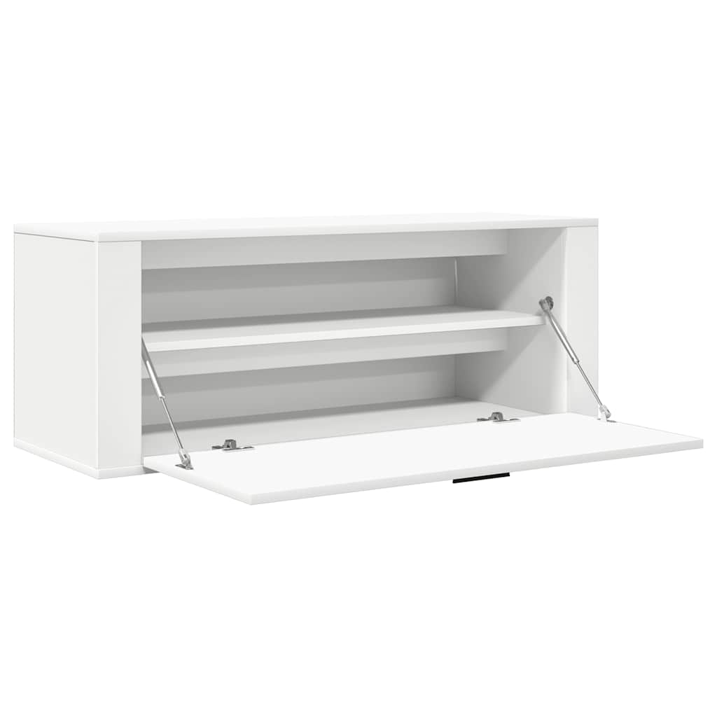 Wand-Schuhschrank Weiß 100x35x38 cm Holzwerkstoff