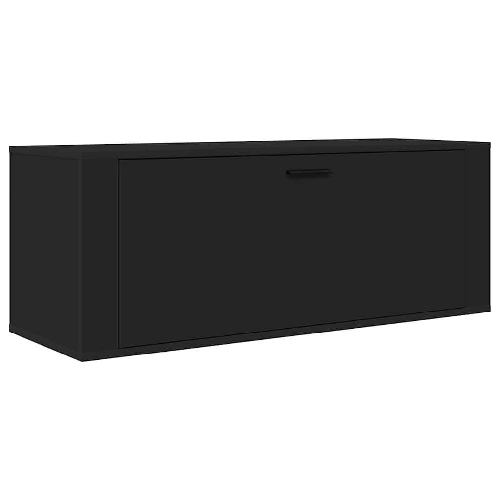 Wand-Schuhschrank Schwarz 100x35x38 cm Holzwerkstoff