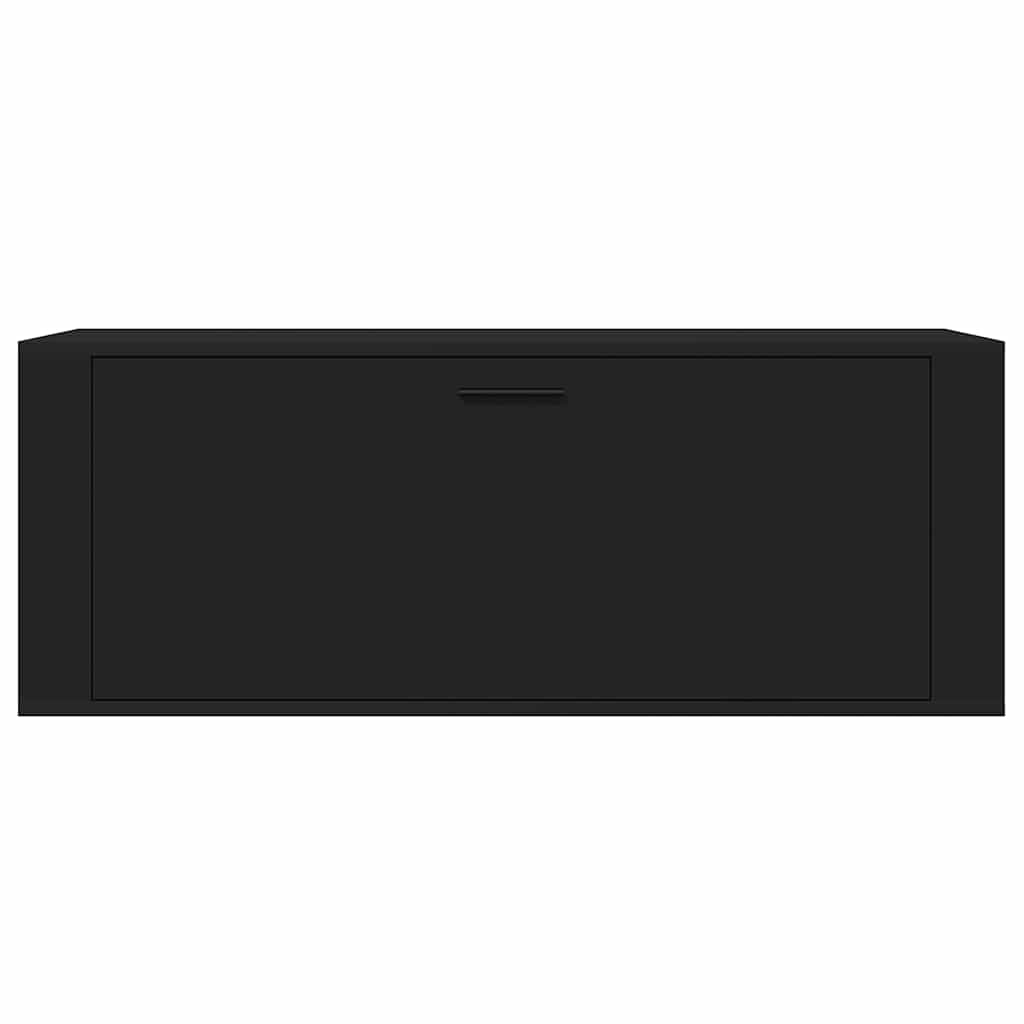 Wand-Schuhschrank Schwarz 100x35x38 cm Holzwerkstoff